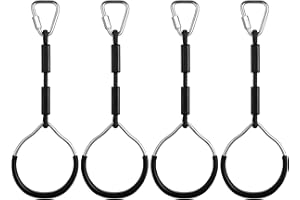 PELLOR Kids Monkey Bars, Kids Gymnastic Rings, Multifunctional Gym Rings, Backyard Playground Play Sets for Obstacle Ring, Trapeze Bar, Climbing Frame, and Training