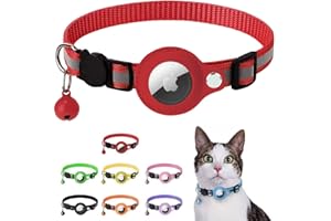 MIRUMIRU Bubble Cat Collare Bubble Cat per Airtag, accessorio compatibile Apple Airtag, sicurezza anti-strangolamento per gatti e cuccioli, GPS non incluso. (Rosso)