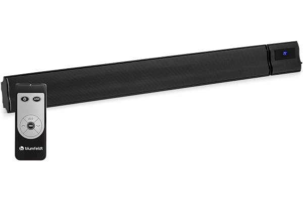 Blumfeldt Chauffage Electrique à Infrarouge, Chauffage de Jardin 2400W, Télécommande, Minuterie, Affichage LED, Chauffage Exterieur Terrasse IP44 pour Veranda, Chauffage d'Appoint Econome, Sans CO2