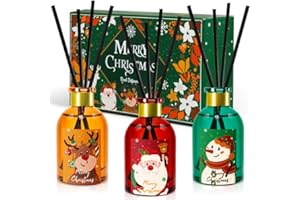 ‎SCENT-HI Scent Hi Weihnachten Raumduft Diffuser Mit 18 Duftstäbchen, Zedernholz, Zitrone, Apfel Zimt - Raumduft für Zuhause und Büro - Weihnachts Geschenkset