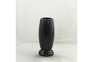 designgrab Classico-medium Vase funéraire en granit suédois Noir