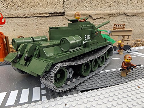 Modbrix 2467 – ☭ Rote Armee Jagdpanzer SU-85 Panzer inkl. custom Sowjetische Soldaten aus original Lego© Teilen ☭ - 5