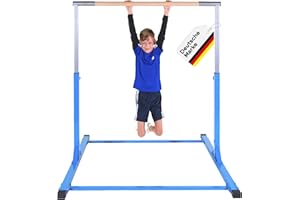 ‎MÜLLER & BLUM Müller & Blum Premium Turnreck für Kinder, höhenverstellbares Turngerät für Indoor & Outdoor, Turnstange aus Holz & stabile Stahlkonstruktion, 200 kg belastbar, Optional mit Matte