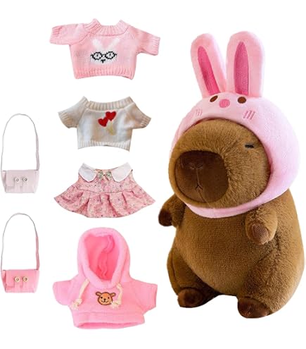 Capybara Kuscheltier Von Champracer – Süßes Wasserschwein Plüschtier In Rosa (40 Cm)