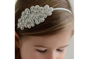 Fashband Neonate Fascia per capelli Strass di cristallo grande Fascia elastica per capelli sottili Accessori per capelli per bambineb