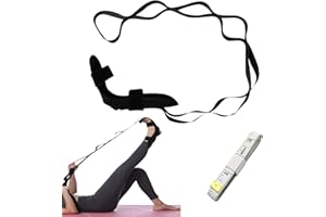 GKZB Sangle D'Etirement Yoga Ligament Stretching Belt Yoga Bande Élastique Sport pour Pilates Danse Gymnastique Noir
