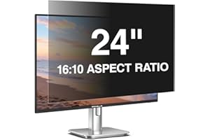 Pozlle 24 Zoll Monitor Blickschutzfolie 16:10 Seitenverhältnis, Anti Blaulichtfilter, Anti Glare Folie, Blickschutzfilter für 24" Bildschirme, Abnehmbare Sichtschutzfolie für Computermonitore
