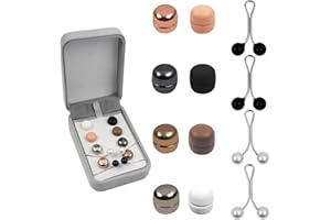 LHOEST 12 Stück Hijab Magnet Pins Set, Runden Beidseitig Hijab Magnet Stark Pinless, 4pcs Hijab Kopftuch Nadeln, Hijab Pins Brosche Magnetischer Clip für Muslin Frauen ärmelhalter Damen