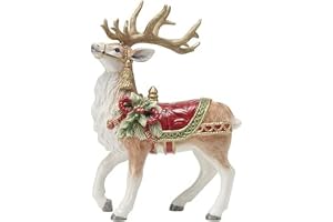 Fitz and Floyd Holiday Home Deer keramisk figur, 32 cm