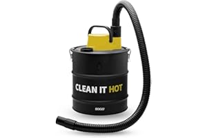 Sogo SS-16130 Aspirapolvere di cenere e soffiatore per accensione e fango, aspirapolvere per pellet, caminetti, barbecue, stufe a legna, seghetto, ceneri calde - 1200 W 20 L - Colore: Nero