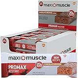 Maximuscle Promax High Protein Bar, Chocolate Brownie, 60 g, Pack of 12