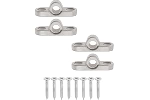 KEMUZ 6 Piezas Ojal para Toldo, Ojales para Toldos para Caravana Caravana, con Tornillos, Instalación Vertical y Horizontal para caravana, autocaravana(Horizontal)