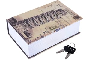 HAOFY Cassetta di Sicurezza, Salvadanaio, Libro del Libro Segreto Armadietto di Sicurezza Nascosto Libro di Diversione Sicuro con Combinazione