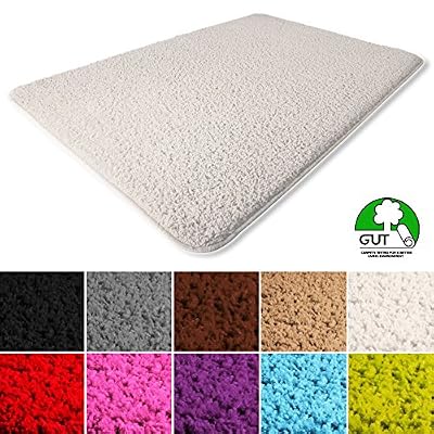 casa pura Tapis de salon shaggy poil long | 10 coloris au choix - cachet Blauer Engel | haute qualité | 100x150cm, bleu