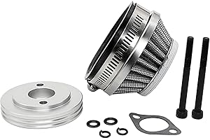 smTSRC Filtro dell'aria per 1/5 RC Hpi Baja Rovan King Motor 5B 5T 5SC Losi 5ive T FG GoPed (metallo grigio)