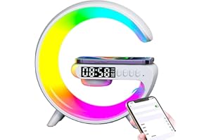 LUCCHI Wireless Speaker Night Light | G Shape LED Wireless Charging Speaker,Dimmable Wireless Charger Lamp,Wireless Speaker Charger-Smart Lamp Speaker Lamp Night Ligh Automatic Ambient Light