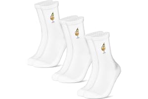 Niofind Lustige Tennissocken für Damen & Herren, Baumwoll Sportsocken mit Aperol Motiv, 3 Paar Statement Socken mit Cocktails, Weihnachtssocken Geschenk für Männer & Frauen