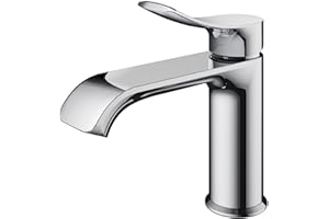 BELZ Modern Basin Mixer Tap – High-Grade Brass Bathroom Faucet with Dual Hot & Cold Controls Leak-Resistant Technology, Water-Efficient, and Rust-Resistant for Trendy Washrooms Chorme