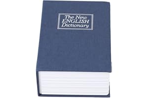 KHIRONHIVE Geheime Buchtresor mit Zahlenschloss, diskrete Aufbewahrung für Schmuck, kompakter Sicherheitsbehälter für Zuhause oder Büro, Karton Harz Metallkonstruktion, 11,5 x 8 x 4,6 cm (blau)