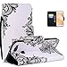 Produktbild Vectady für Xiaomi Mi A1 Hülle, Schutzhülle Case Leder Tasche Handyhülle Brieftasche Lederhülle Kreativ mit Muster Entwurf Bunte für Xiaomi Mi A1 Hülle Flip Case Bookstyle Kartenfächer Magnet Standfunktion Wallet PU Ledertasche Geldbörse Skin Full Body Etui Dünn Innere Silikon TPU Weich Schutz Back Cover Handytasche Shell Schale Handy Hüllen für Xiaomi Mi A1 - Schwarze Blume