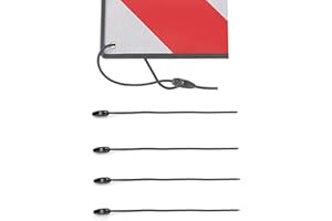 Lumi Zenva Correas de Tensión Ajustables 4 x 50 cm para Señales de Advertencia Italia y España Fijación de Bicicleta Portabicicletas Correas de Equipaje Profesionales