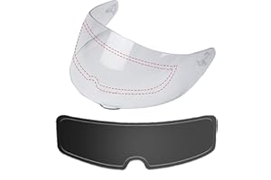 Thorani Lámina antivaho para las viseras habituales de los cascos de moto - fácil colocación, garantiza una conducción sin estrés con la moto Transparente Talla única