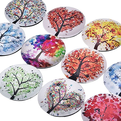 5PCS Bunte Bäume Magnete Nachricht Aufkleber Kühlschrankmagnete Zufällige - 2