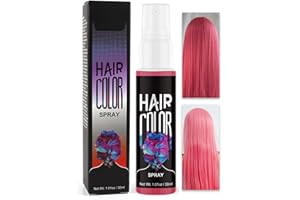 EONFAVE Vernice spray per capelli, colore temporaneo per capelli, colore blu, blu liquido, S-pray, lavabile e sicuro, rapida colorazione dei capelli, per Halloween, carnevale, cosplay (rosa, 30 ml)