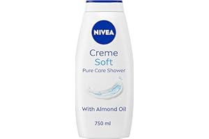 NIVEA Care Shower Creme Soft (750 ml), Caring Body Wash Enriched with Almond Oil, Moisturising Shower Gel with Vitamin C and E, Skin Moisturiser with Mild Scent