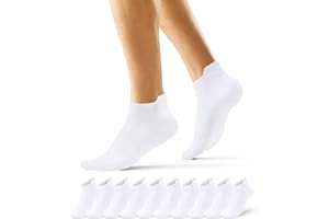 EKSHER 10 Paar Sneaker Socken Herren und Damen, Baumwolle Kurze Sportsocken, Laufsocken Anti Schweiß Atmungsaktive Socks