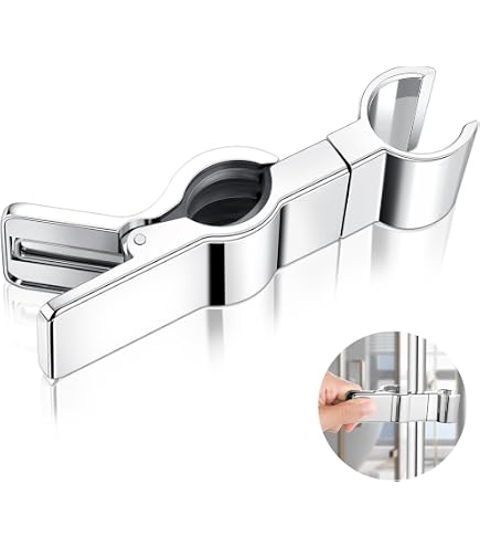 Vinabo Supporto Soffione Doccia, Supporto Doccia Senza Foratura, 18-25 mm, Diametro Regolabile, Supporto Doccetta con Gancio, Installazione Semplice Vinabo Supporto Soffione Doccia, Supporto Doccia Senza Foratura, 18-25 mm, Diametro Regolabile, Supporto Doccetta con Gancio, Installazione Semplice