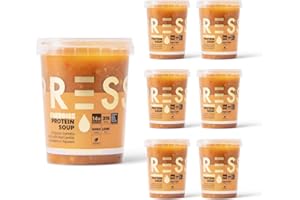 PRSS 100% COLD PRESSED Press Healthfoods, Energise Soup, Chipotle Tomato Broth with Red Lentils & Butternut Squash High Protein Soup, 6 x 485g, 100% Natural Ingredients, High Fibre, Vegan, Hand-Made Soup
