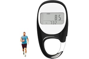 MIUUIPI Podomètre Marche 3D avec Clip, Compteur de Pas de Précision, Podomètre Numérique Portable sans Application ni Téléphone Portable, Compteur de Pas, Distance, Calories Brûlées, Mode Exercice
