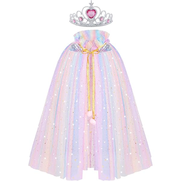 Prinsessen jurk met cape blauw voor meisjes