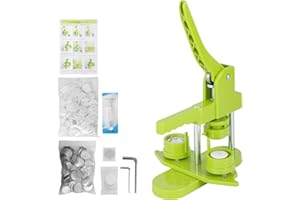 VICTOOL Buttonmaschine 25mm Button Maker Maschine mit 100 Buttonteilen, Bild, & Kreisschneider, Push-Pull Presse Abzeichen für DIY Geschenke Pin Maker Knopfherstellung