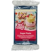 FunCakes Sugar Paste Sugar Paste, Denim Blue, 250 g | Easy to use, soft, flexible and mouldable, ideal for decorating cakes