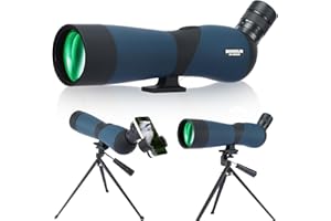 BOSSDUN Spotting Scope for Target Shooting - HD Spotting Scope with Tripod Carry Bag & Smartphone Holder - BAK4 Waterproof Spotting Scope for Bird Watching Hunting Wildlife Scenery Hunting Wildlife Stargazing