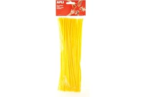 APLI KIDS APLI 13272 - Sachet de 50 Chenilles jaune de 30 cm pour loisirs créatifs