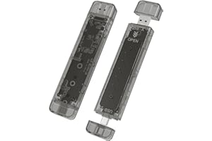 FARBOKO Adaptador M.2 a USB con Carcasa, Tipo-A y Tipo-C Carcasa Nvme USB 3.2 Gen2 10Gbps M.2 Adaptador para M-Key & B+M Key M.2 SSD Support 2242 2260 2280 Solid State Drive(Grey)