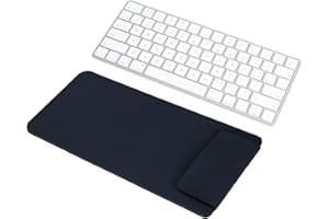 Zunate Pokrowiec na klawiaturę, pokrowiec na klawiaturę ze skóry PU, etui podróżne 30 x 14 x 1 cm, bezprzewodowa klawiatura, torba podróżna, na Magic Keyboard 2 (granatowy)