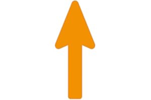 2 Stück Pfeile Farbe: Orange/Richtungsweiser - Fußbodenaufkleber (Pfeilgröße 400x160 mm) / Kennzeichnung der Laufrichtung in Gängen/Sperrung von Bereichen/Ladengeschäft/Büro