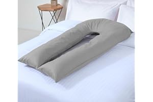 AE Linen® Maternity Pillow Cover | U-shaped Pregnancy Pillows Cover | Pillow Belly Abdominal Support Cushion Cover | Ultrasoft, Breathable, & Anti-Allergy Pillow Covers