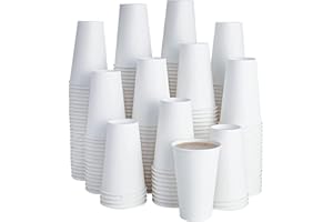 CHOREN KIDS Lot de Gobelets 200ml / 20cl - gobelet carton biodégradable boissons chaudes ou froides - Gobelet jetable écologique en papier compostable (100)