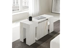 VE.CA.s.r.l. - Panca Allungabile Candy - In Legno Nobilitato - Con Porta Prolunghe - Allungabile Fino a 3 Metri - Arredo Casa, Cucina - Colore: Shabby Chic - Made in Italy