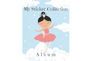 My Sticker Collection Album.: Blank Sticker Book for Collecting Stickers. Ballerina Design