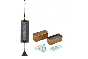 ‎FAY BLESS Fay Bless Metall-Windspiel für draußen, klassisch, 41,9 cm (H) x 6,3 cm (B) x 6,3 cm (L), handgekröpft, Dopamin-Windspiel