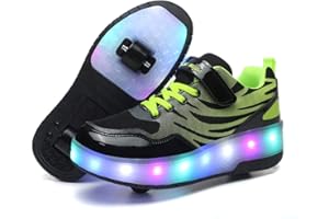 SILY LIFE Light up Trainers with Wheels,LED Shoes with Wheels, Girls LED Wheels Shoes Skates,Kids Roller Skate Trainers,USB Recharge .Kids'Gift for Party Birthday