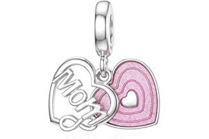 SEVENWELL Sterling Silver Family Rose Flower Charm for Mother, Sister, Daughter, Wife, Grandma