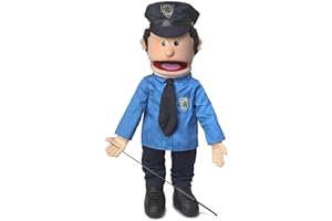SILLY PUPPETS Policeman, Peach Male, Full Body, Ventriloquist Style Puppet, 65cm