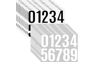 GETRICH 200 Stück 10cm Zahlen Aufkleber, 20 Blatt Klebezahlen Wetterfest Zahlen zum Aufkleben, Vinyl Zahlenaufkleber, Selbstklebendes 0–9 Aufkleber Zahlen für Postkasten, Schilder, Hausnummern